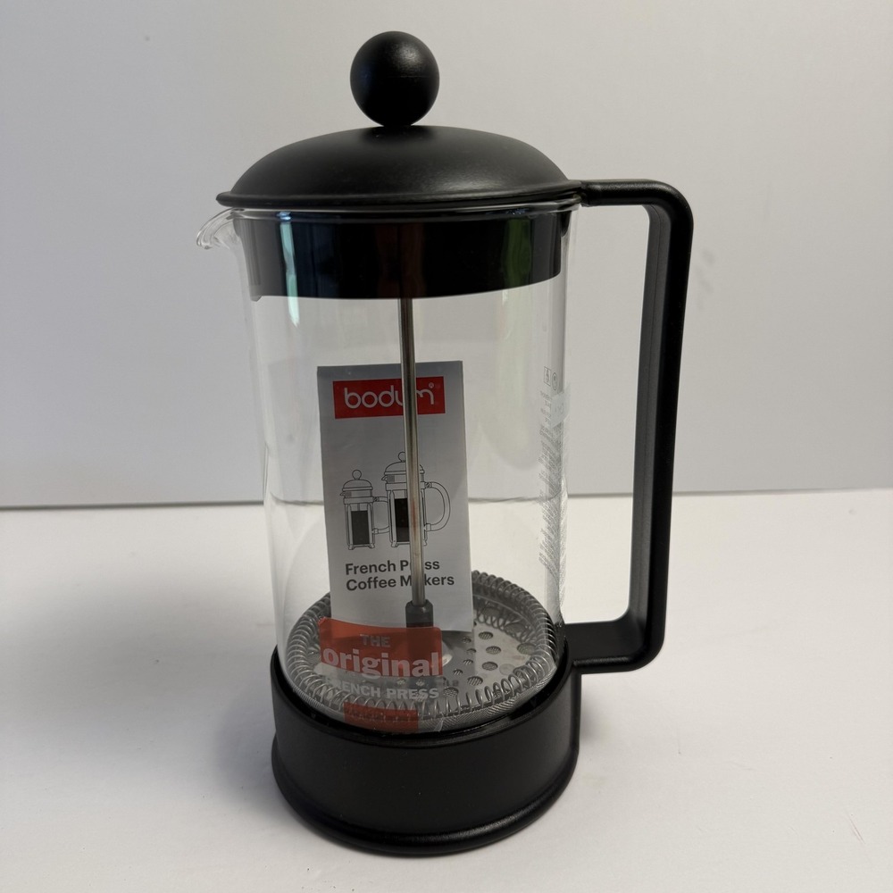 Bodum Original French Press‎ Coffee Maker 10948-294 Borosilicate Glass Black